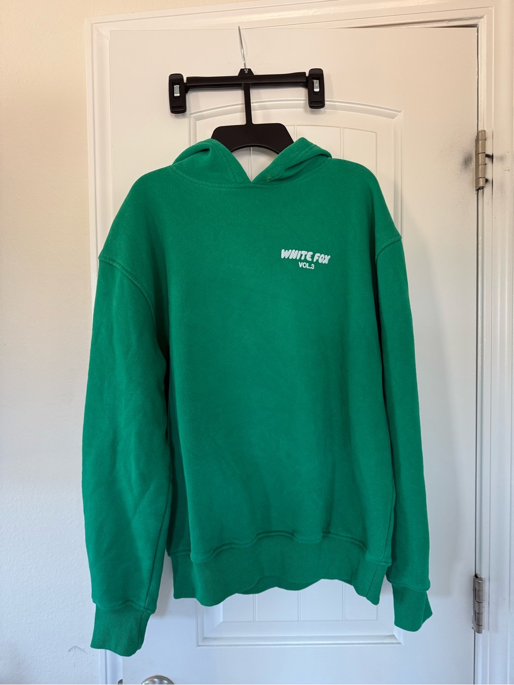 White Fox Boutique Green Pullover Hoodie with Small Chest Logo